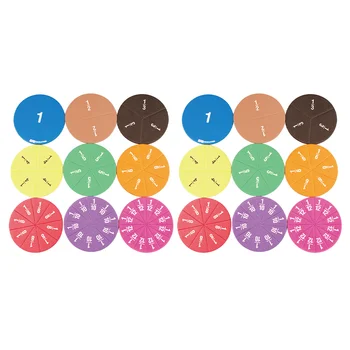 2 комплекта кругов с дробью EVA, развивающие математические манипулятивные обучающие игры для школы
