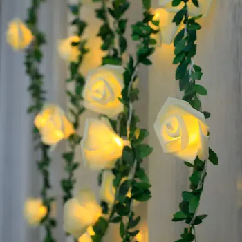 3 м 20 светодиодов, гирлянды из цветов розы, светодиодные гирлянды, украшения для свадебной вечеринки, Рождественские Украшения для дома
