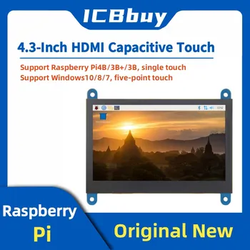 4,3-дюймовый дисплей Raspberry Pi HDMI, емкостный сенсорный экран USB для Raspberry Pi 3B +/4B