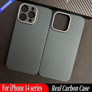 ACC-carbon Чехол из настоящего углеродного волокна для iphone 14 Pro Max case, ультратонкий чехол из арамидного волокна с защитой от падения iphone 14pro 14max cover