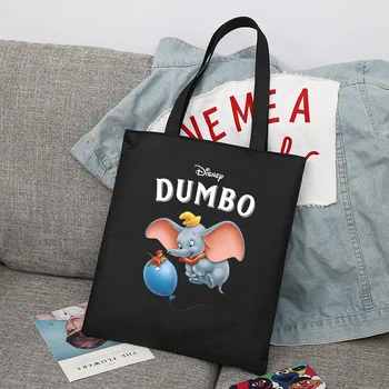 Disney Dumbo Складная Многоразовая Тканевая Сумка-Шоппер Harajuku Bag Студенческая Холщовая Сумка-Тоут Хозяйственная Сумка-Сумочка