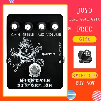 JOYO JF-04 Педаль Дисторсии с Высоким Коэффициентом усиления, Педаль Гитарных эффектов от AC / DC Crunch до Heavy Metal Effect Гитарные Запчасти и аксессуары