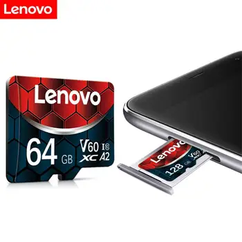Lenovo 2 ТБ/ 1 ТБ Micro TF SD Memories 512 ГБ 256 ГБ A1 V30 Флэш-Карта Памяти SD 128 ГБ Водонепроницаемая SD-Карта Для Игр Nintendo Switch