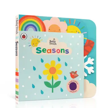 Milu Оригинал на английском языке Baby Touch: Seasons Детская сенсорная доска с картинками 
