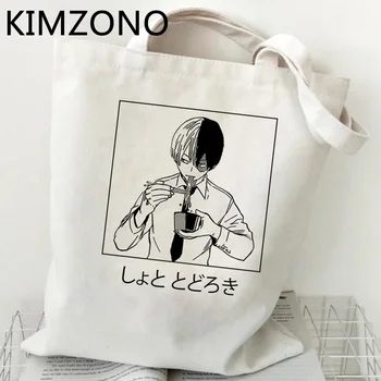 My Hero Academia Shoto Todoroki хозяйственная сумка-тоут эко-джутовая сумка-сумочка для покупок ecobag тканевый мешок cabas sacolas
