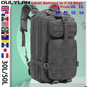 Oulylan Men 900D Нейлон 30Л/50Л, Тактический рюкзак, Военные походные Водонепроницаемые Рюкзаки, Армейская Походная Походная Охотничья сумка
