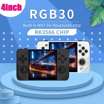 RGB30 Ретро Игровая консоль 4,0 Дюйма 720X720 Четырехъядерный ПРОЦЕССОР 5 ГГц Wifi + Bluetooth 4100 мАч Ручной Игровой Контроллер