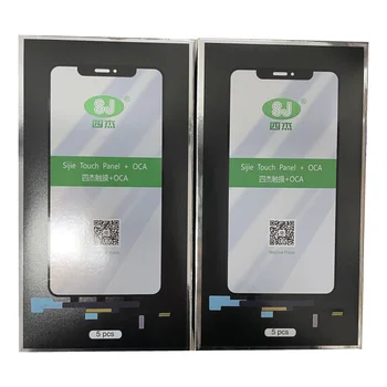 SJ Sijie AAA LCD Сенсорный Дигитайзер Сенсорное Стекло с Рамкой + Клей OCA Для iPhone X XS XR 11 12 Pro Max Крышка Экрана