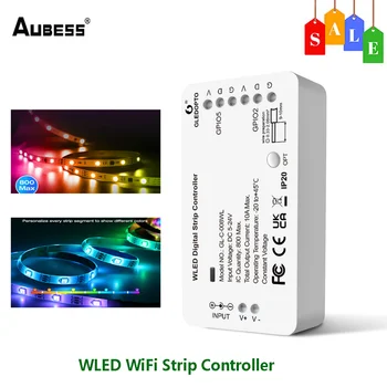 WLED SPI Контроллер 5-24 В Светодиодные Ленты Контроллер света DIY Динамические Режимы Освещения Приложение Для WS2812B WS2811 SK6812 TM1814 WS2813 /2815