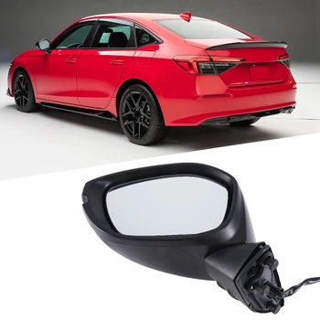 Автомобильное электрическое зеркало заднего вида в сборе для Honda Civic 2022 2023 Зеркало заднего вида с 5 проводами с функцией подогрева