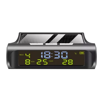 Автомобильные часы на солнечных батареях Универсальные Многофункциональные Электронные Часы Wire R2LC