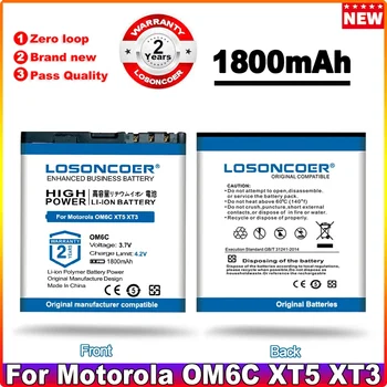 Аккумулятор LOSONCOER OM6C емкостью 1800 мАч для мобильного телефона Motorola XT500 XT3 XT502 XT5