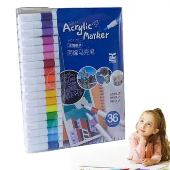 Акриловые краски, маркеры для детей, Светостойкие Разноцветные маркеры для рисования, долговечные акриловые цветные ручки для камня