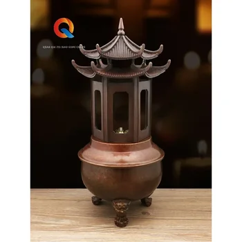 Держатель масляной лампы из чистой меди для домашнего использования в буддийских и даосских храмах