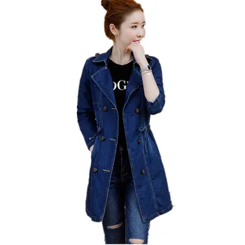 Джинсовая куртка, Женская верхняя одежда, джинсовая куртка, женская вышивка, осенний тренч, женская одежда, Европейская мода 5XL, Большой размер 68
