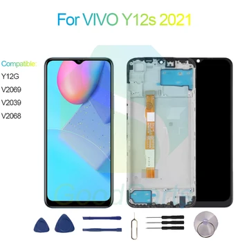 Для VIVO Y12s 2021 Замена экрана дисплея 1600*720 Y12G V2069, V2039, V2068 Для VIVO Y12s 2021 Сенсорный ЖК-Дигитайзер