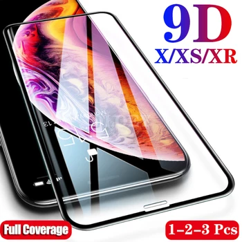 Закаленное стекло 9D на аксессуарах apple для iphone xs max x r Full Cover Screen Protector Защитное стекло на пленке iphonex xsmax