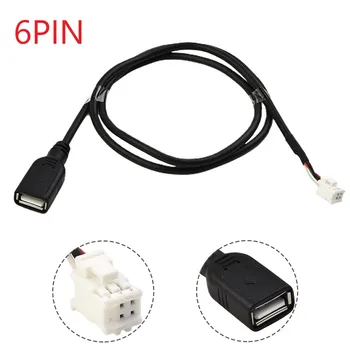 Замена автомобильного USB-адаптера удлинительного кабеля, черный износостойкий для Android, 2шт 4Pin и 6Pin Новые аксессуары