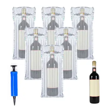 Защита для бутылок вина, пузырьковые пакеты, Защита для бутылок вина, Надувная Защитная сумка для бутылок вина с насосом, надувная упаковочная сумка