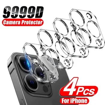 защитное закаленное стекло для камеры 4шт для Iphone 15 14 12 13 Pro Max Mini Plus, защитная пленка для объектива для Iphone 15 Pro Max Glass