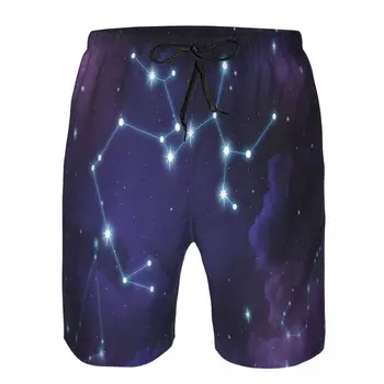Звезда Зодиака Созвездие Стрельца, Быстросохнущие плавательные шорты для мужчин, купальники, купальный сундук, пляжная одежда для купания