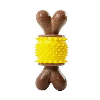 Игрушка для жевания собачьих костей Натуральные жевательные игрушки для щенков Наполняемые игрушки для щенков с герметичным отверстием для чистки зубов