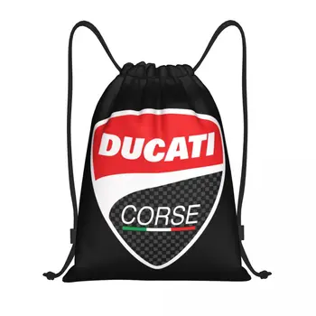 Изготовленные на заказ мотоциклетные сумки-рюкзаки Ducatis на шнурке, женские и мужские Легкие спортивные сумки для спортзала, сумки для путешествий