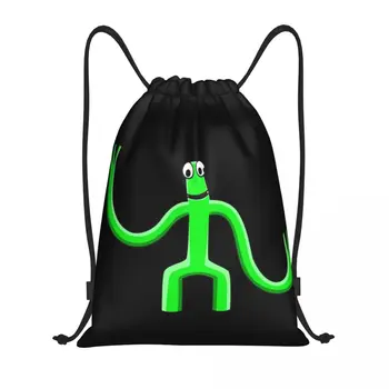 Изготовленные на заказ сумки-рюкзаки для видеоигр Green Rainbows Friend на шнурке для женщин и мужчин, легкие сумки для занятий спортом в тренажерном зале, сумки для йоги