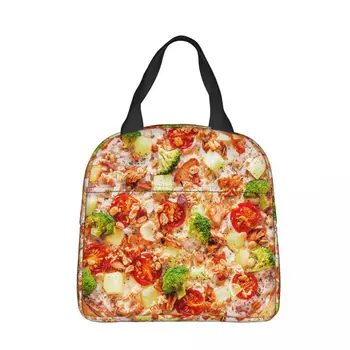 Изолированный ланч-пакет для пиццы с Тортильей, сумка-холодильник, контейнер для еды, Забавная еда, Портативный ланч-бокс, сумка-тоут, сумки для еды, офис на открытом воздухе