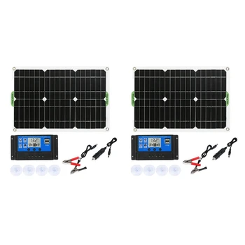 Комплект солнечных батарей мощностью 2X180 Вт, зарядное устройство на 12 В с контроллером 100A для лодки-каравана RV
