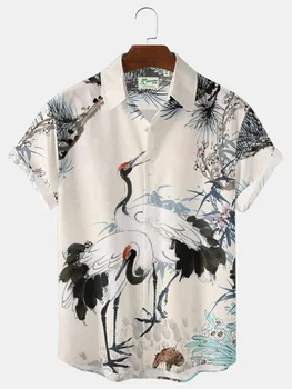 Летняя Гавайская рубашка Оверсайз Y2k С коротким рукавом, Мужская Верхняя одежда, Уличная Одежда Dazn, Высококачественные роскошные мужские рубашки для sa