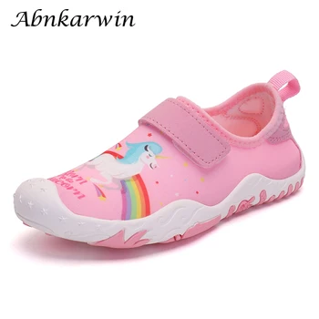 Летняя детская нескользящая пляжная обувь для босиком для детей, обувь для плавания, обувь для мальчиков и девочек, розовый размер 26-35