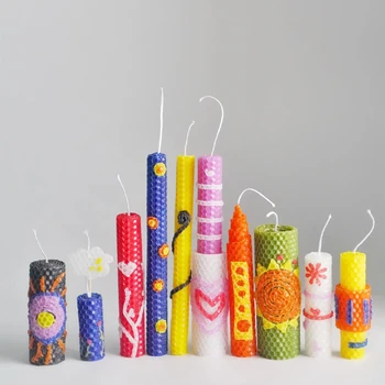 Листы пчелиного воска для изготовления свечей 8 ×8 дюймов Набор для изготовления Свечей из Пчелиного воска для KidsCandle Rolling Kit DIY Candle Maker Подарки для рукоделия своими руками