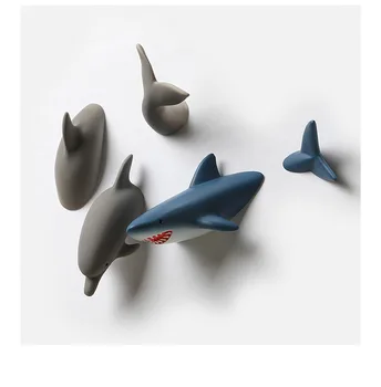 Милые мини-наклейки с милой акулой и дельфином на холодильник, Магнитные магниты на холодильник, легкие магнитные наклейки, товары для дома