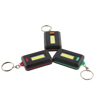 Мини-брелок для ключей со светодиодной подсветкой, брелок для ключей, аккумулятор для аварийного освещения, портативное освещение, брелок для ключей COB