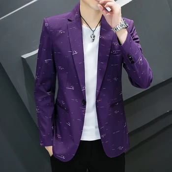 Модный высококачественный красивый мужской блейзер 2023 года, новый повседневный блейзер, молодежная корейская версия, тонкий трендовый мужской Блейзер