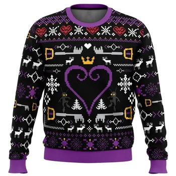 Модный и уродливый Рождественский свитер в подарок, пуловер Санта Клауса, мужская 3D толстовка и топ, осенне-зимний топ 002