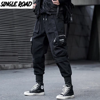 Мужские брюки-карго Single Road, мужские брюки-карго 2023, спортивная одежда в стиле харадзюку, Джоггеры в стиле хип-хоп, японская уличная одежда, спортивные брюки, мужские брюки