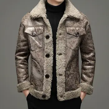 Мужские куртки, толстая теплая зимняя куртка, повседневные шерстяные флисовые куртки, мужские смеси, толстое зимнее пальто, верхняя одежда, мужской A26