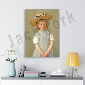 Мэри Кассат - Дети в соломенной шляпе, винтажный выставочный плакат, абстрактный домашний декор, настенное искусство с принтом