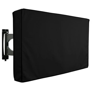Наружный чехол для телевизора для ЖК-, светодиодных, водонепроницаемых, атмосферостойких и пылезащитных защитных экранов телевизора (черный)