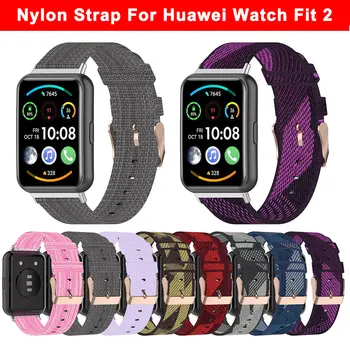 Нейлоновый ремешок для Huawei Watch Fit 2 Watch Браслет Smartwatch Sport Водонепроницаемый Дышащий ремешок для часов Аксессуары