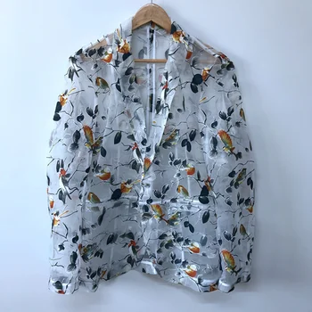 Нишевый дизайн из прозрачной органзы, оригинальные мужские рубашки с длинным рукавом, высококачественные Элегантные Топы 2023 года, бесплатная доставка, модные
