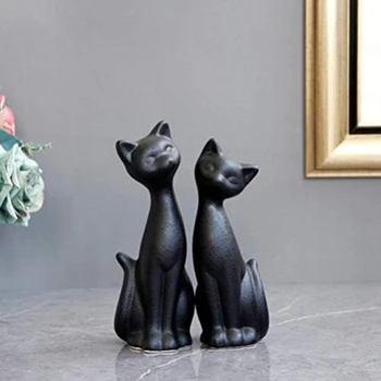 Пара абстрактных скульптур животных, керамический орнамент, украшения для гостиной, поделки 2шт
