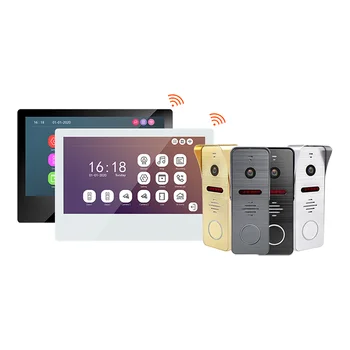Полностью сенсорное управление телефоном Android IOS Tuya 2-полосный домофон Решение для VDP на вилле Постоянный Дверной звонок Цветной видеодомофон