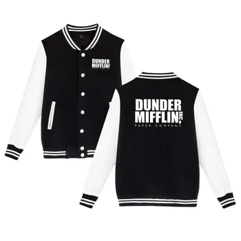 Популярная бейсбольная форма Dunder Mifflin Paper Company, спортивная куртка Унисекс для мужчин и женщин, университетская куртка, черные топы