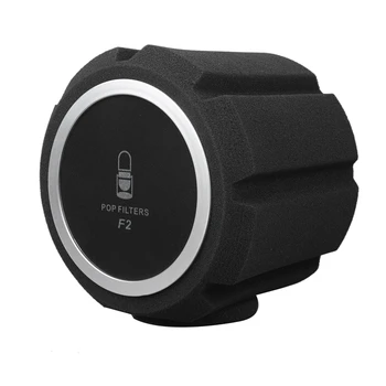 Профессиональный конденсаторный микрофон F2 Студийный Экранный акустический фильтр Фильтр для микрофона для записи на ветровом стекле Черная прочная сетка