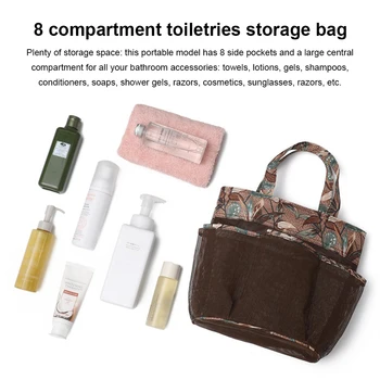 Сумка для мытья, сумка для хранения косметических принадлежностей, Переносная сумка-тоут, портативный складной органайзер, карманный мешочек с ручкой