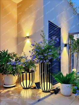 Уличная лампа для газона во дворе, водонепроницаемая планировка сада, водонепроницаемая современная садовая лампа, садовые фонари