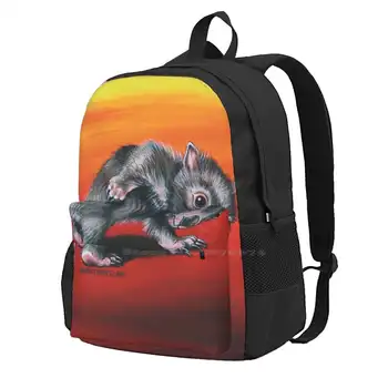 Царапина, Школьная сумка Вомбата, рюкзак большой емкости, ноутбук, 15-дюймовый Австралийский сумчатый Вомбат, Венди Бинкс, царапина